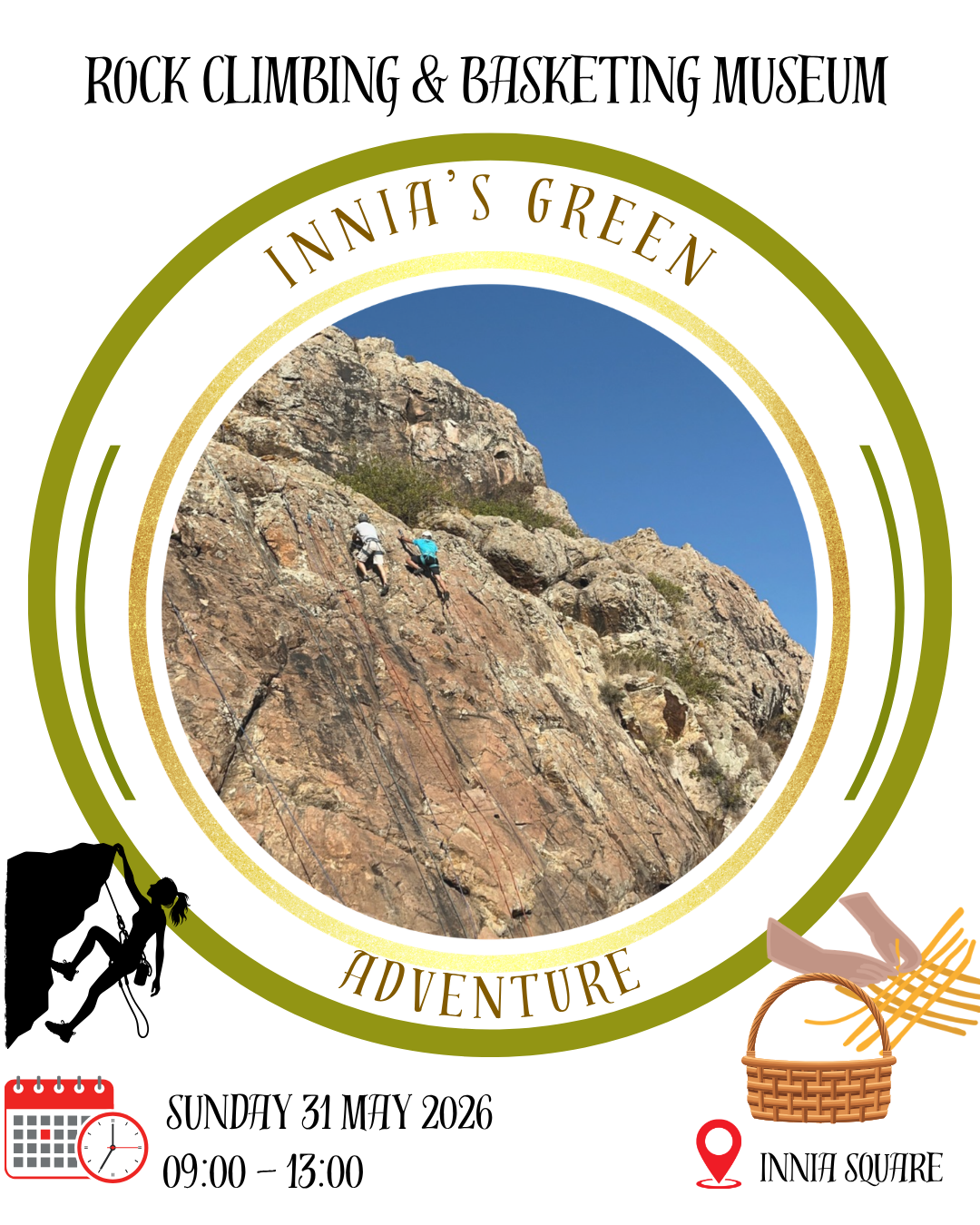 Family Rock Climbing and visit at Basketing Museum & Innia-Lara Turtle Museum