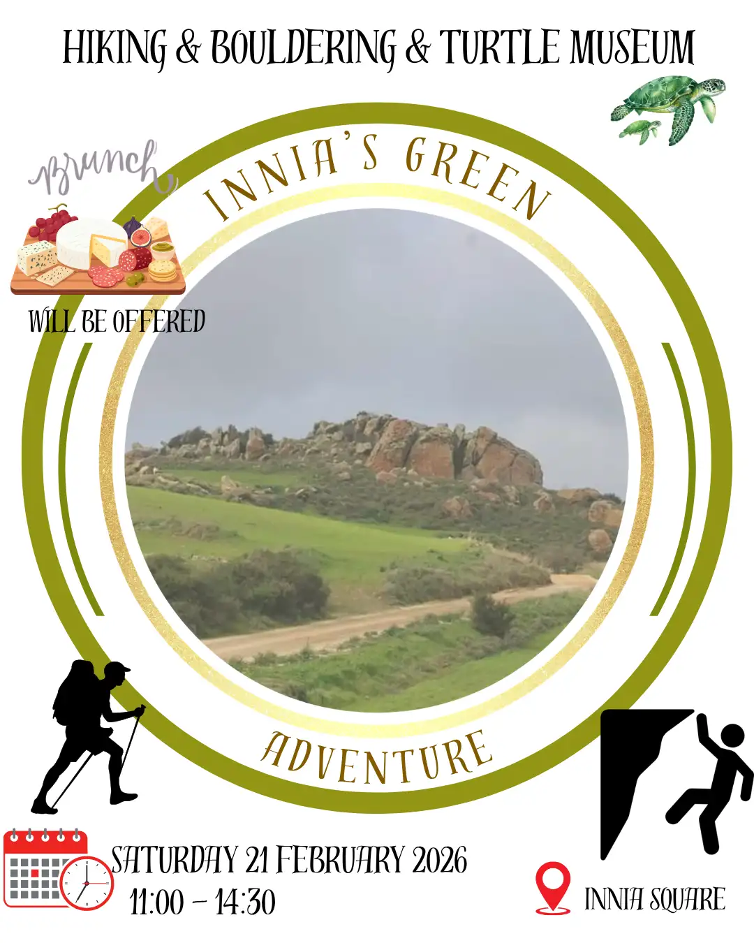 Bouldering, Hiking and Visit at Innia-Lara Turtle museum
